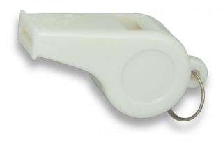WHITE WHISTLE 6CM
