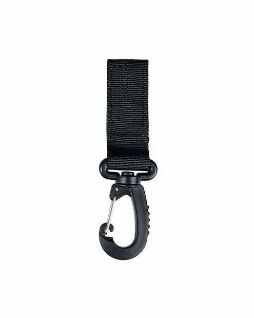 BLACK CARABINER BELT SNAP 70MM
